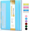 Spiral Notebook Journal 8.5” x 11”, Lined Notebooks for Women Men, A4 Large College Ruled Journal, 100 GSM Paper, Plastic Hardcover Spiral Bound Journals for Work School Business, Blue