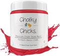 Chalky Chicks All-in-One Chalk Paint for Furniture or Cabinet - 16 Fl Oz - Matte Finish Poppy (Deep Red-Pink) for Metal, Wood Furniture Paint - No Sanding All-in-One for Home Decor & Crafts, USA Made