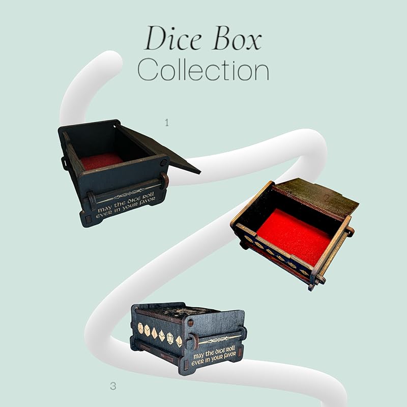 Dice Box - BLACK - 6x4x3 Also holds jewelry and great for desks and desk top items (it's not a Phase)