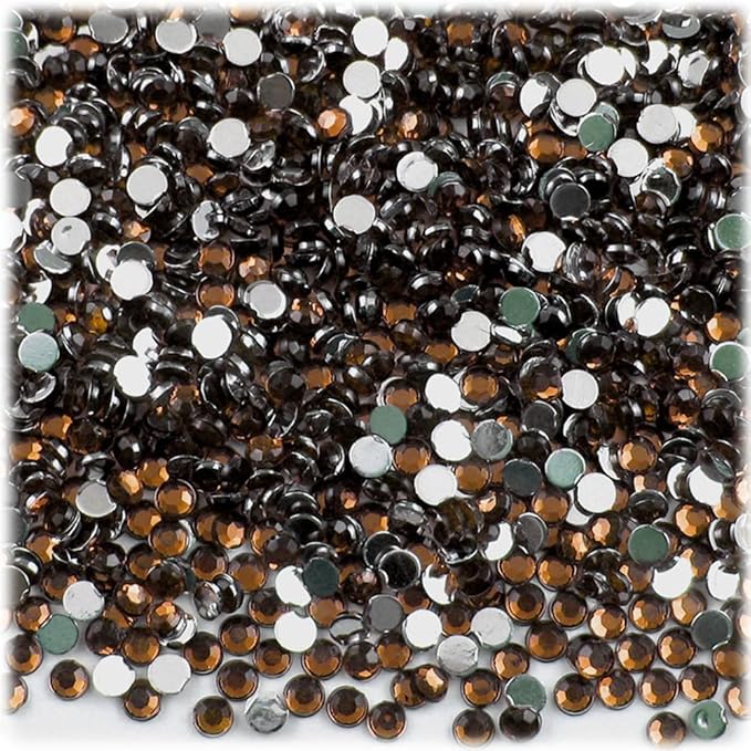 The Crafts Outlet 1,440pc Flatback Acrylic Rhinestones Round 3mm (10ss) Jet Black