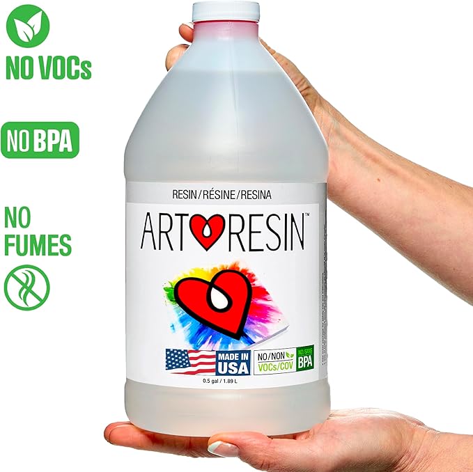 ArtResin - Epoxy Resin - Clear - Non-Toxic - 1 gal (0.5 gal Resin + 0.5 gal Hardener) (3.78 L)