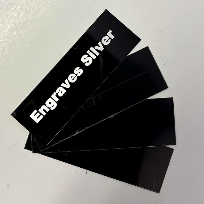 Blank Metal Plates for Laser Engraving - 4 Pack | Aluminum Sheets 0.020" Thick | CO2, Diode, Fiber Laser Compatible | Multiple Sizes & Colors (Black (engraves silver), 6.25x8.25 inch)