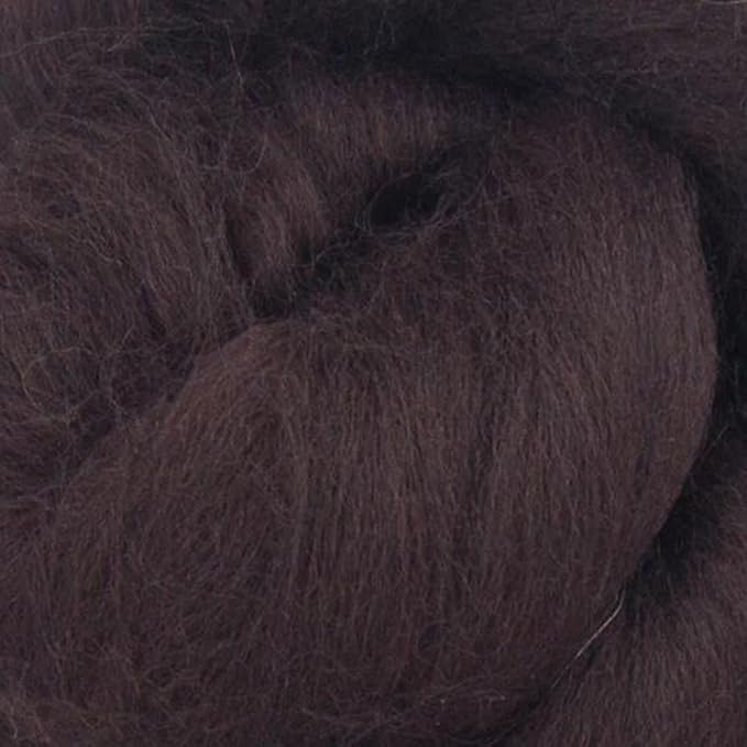 Revolution Fibers Merino Wool Roving | Premium Combed Wool Top | 22 Micron, Perfect for Felting Projects, Spinning, Wall Hangings and Tapestry (Mocha)