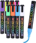 Liquid Chalk Markers Erasable,8 Colours Window Markers,6mm Reversible Tip,Zero Dust,Non-toxic,Quick Drying,for Blackboards,Glass,Cars,Restaurant Menu