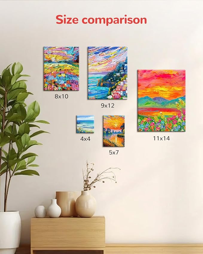 Canvas Boards for Painting 72 Pack, 5x7 Inch Panels, 100% Cotton White Blank Boards, Art Supplies for Acrylics Oil Watercolor Tempera Paints