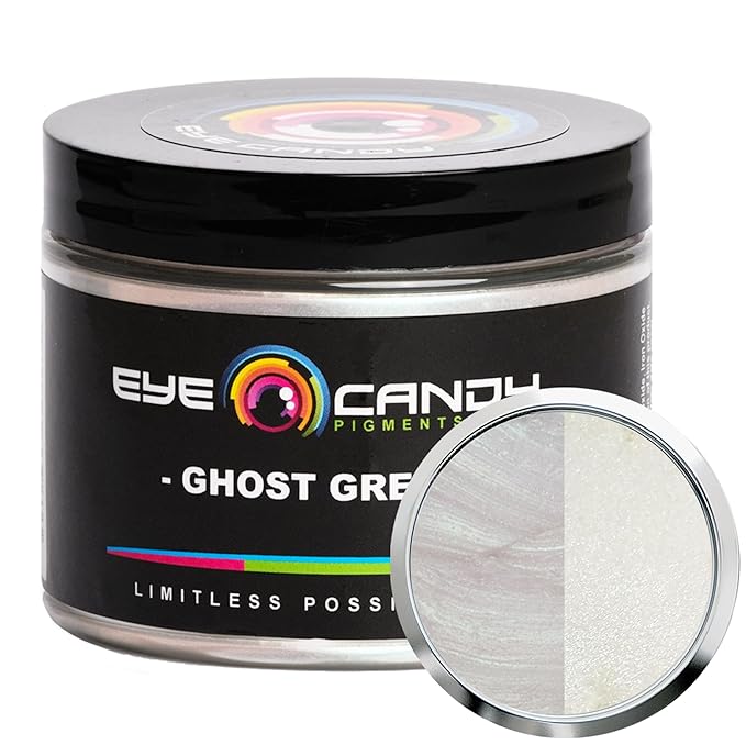 Eye Candy Pigments Premium Ghost Mica Powder - Ghost Green (50gr) - for Epoxy, Resin, Soap, Paint, Woodworking, Acrylic Pouring, Bath Bombs, Fishing Lures - DIY Arts and Crafts Additive