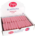 Pepy Plastilina Reusable and Non-Drying Modeling Clay; Set of 24 Bars, 1.4 Ounce Each, Perfect for Arts and Crafts Projects, Pink