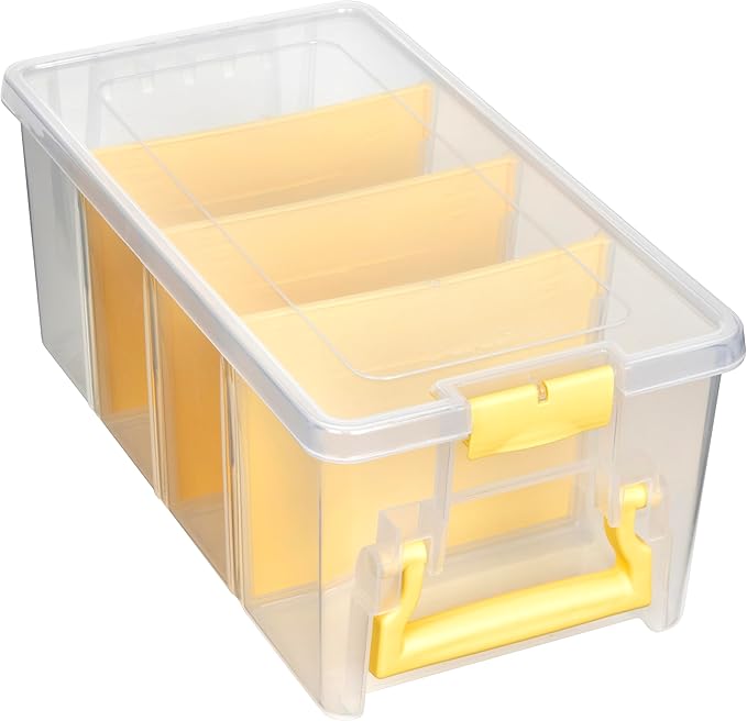 ArtBin 6925JY Semi Satchel with Yellow Accents Storage Container, Clear