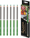 Creative Mark Cezanne Premium Colored Pencils Bright Green 6 Pack - Highly-Pigmented Drawing Pencils - Coloring Pencils for Drawing, Blending, Coloring, and More