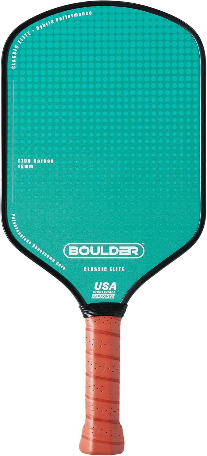 Boulder Carbon Fiber Pickleball Paddle | T700 Carbon Fiber | USAPA Approved, with Honeycomb Polymer Core | Pickleball Racket for Beginner & Experienced Players