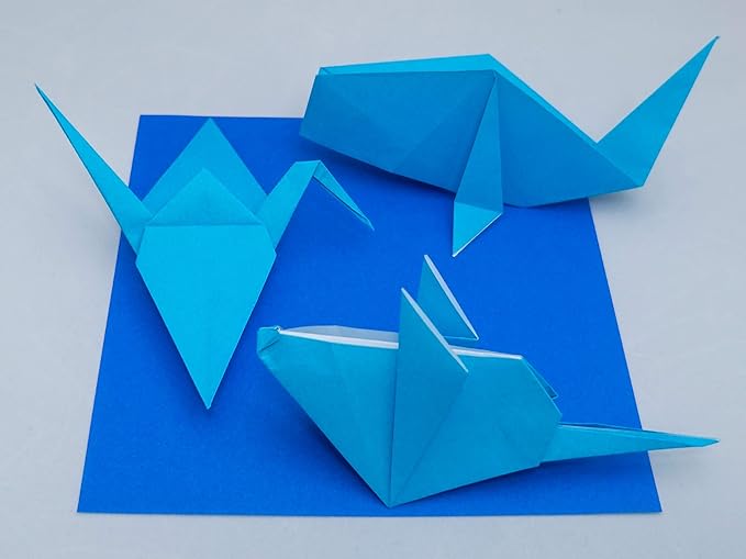 [Taro's Origami Studio] Standard 6 Inch One Sided 23 Colors 65 Sheets Square Easy Fold Premium Japanese Paper for Beginner (Gold and Silver Included)