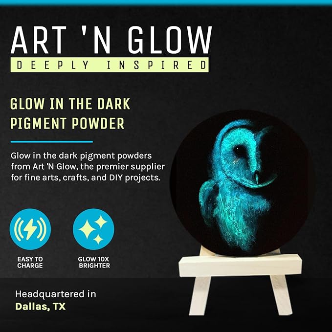 Glow in The Dark Pigment Powder - Neutral and Fluorescent Color for Art Painting, Fine Art, Nail Art Paint, and DIY Crafts - Long Lasting, 10+ Color Options - Neutral Red - (12 Grams/ .42oz)