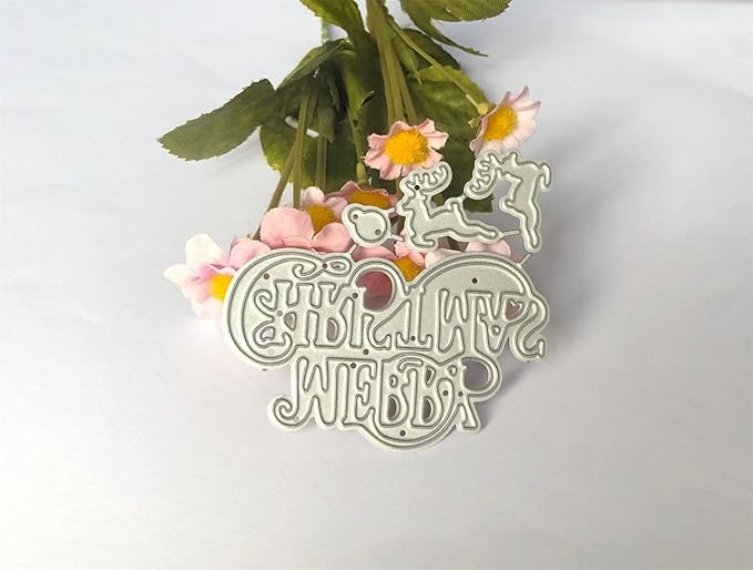 Metal Cutting Dies DIY Merry Christams Embossing Stencil Template Scrapbooking Card Making Mold Photo Album Arts Crafts Tools (Merrry Christmas-6.6x6.3cm)