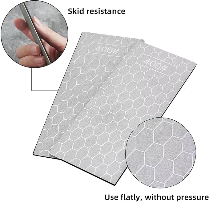 Diamond Sharpening Stone for 6 PCS Diamond Plate Honing Stone for Kitchen Sharpening Dull Knives Grindstone (SET-B)