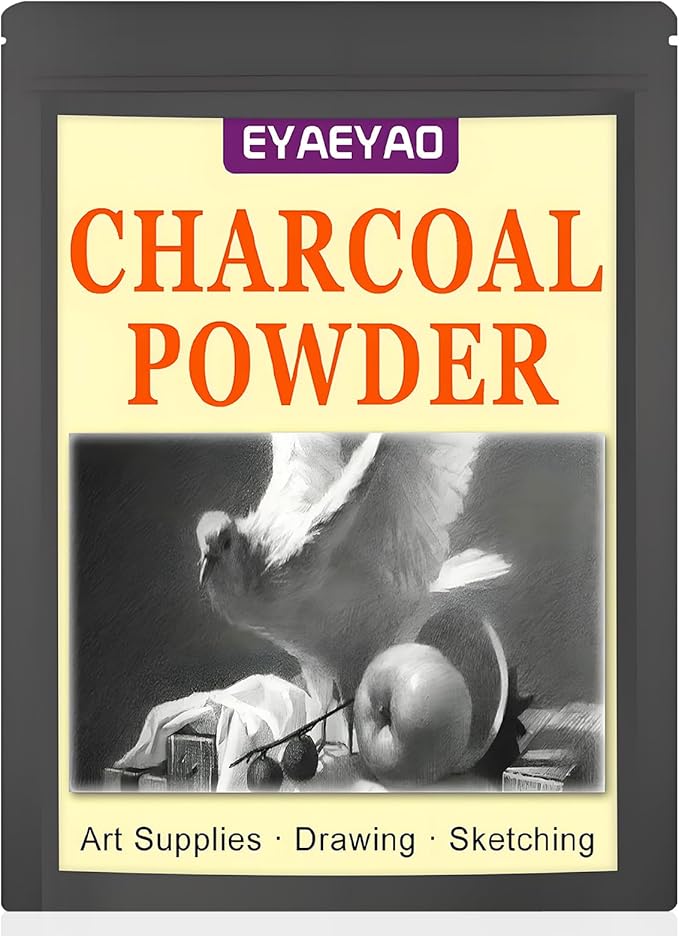 Premium Charcoal Powder for Drawing & Sketching - 2 lbs Fine Art Charcoal, Ideal for Shading, Blending - Professional & Beginner Artist Supplies (2 Pounds)