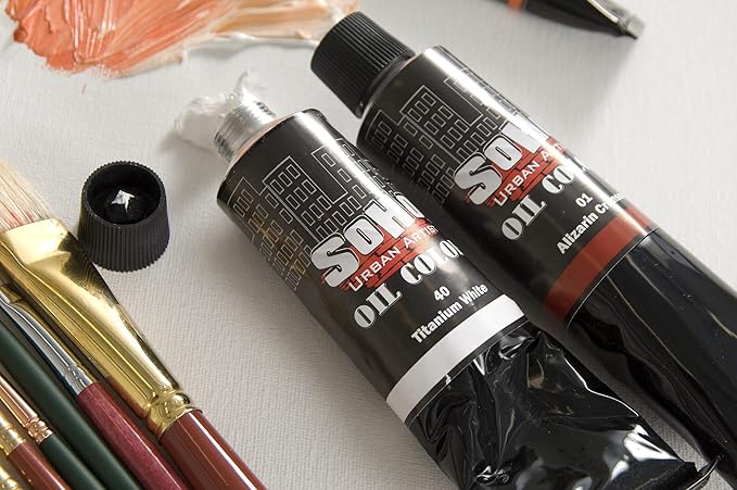 Soho Urban Artist Oil Paint - Neutral White (Mixing), 50 ml Tube - Best Valued Oil Colors for Painting, Excellent Pigment Load