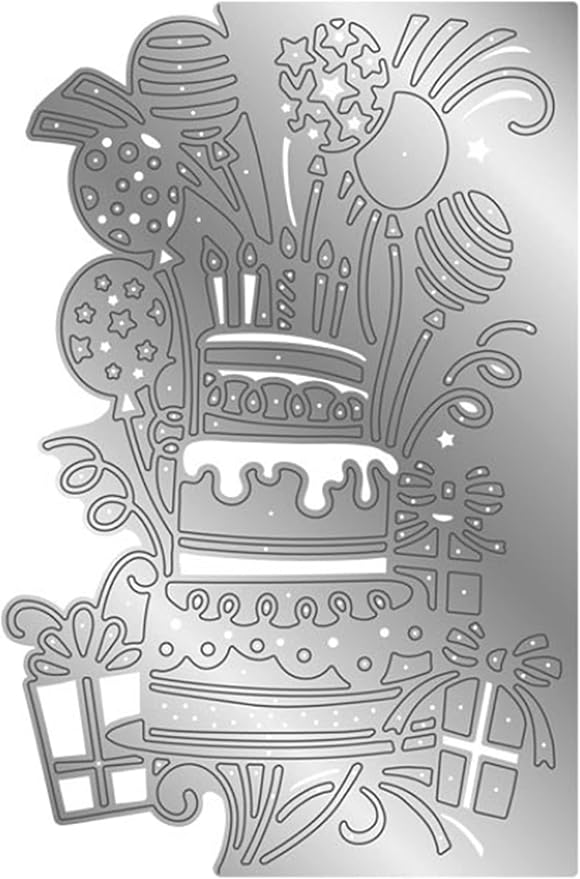 Ammsochy Cutting Dies Metal Stencils Scrapbooking Tools DIY Craft Carbon Steel Embossing Template for Paper Card Making Album Arts Crafts Supplies (Cake lace)