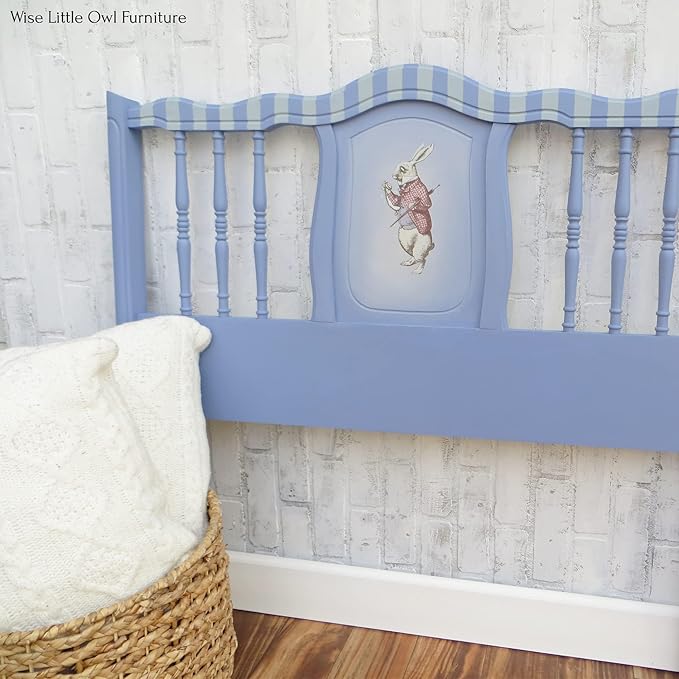 Dixie Belle Paint Company Chalk Finish Furniture Paint - Blueberry (4oz) - Matte Periwinkle Blue Chic Chalk Mineral DIY Furniture Paint