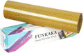 FUNKAKA Glitter Golden HTV Heat Transfer Vinyl Rolls, 12" x 25ft PU Iron on Vinyl for T-Shirt Golden Glitter HTV Vinyl for All Cutter Machines Easy to Cut & Weed for Heat Vinyl Design