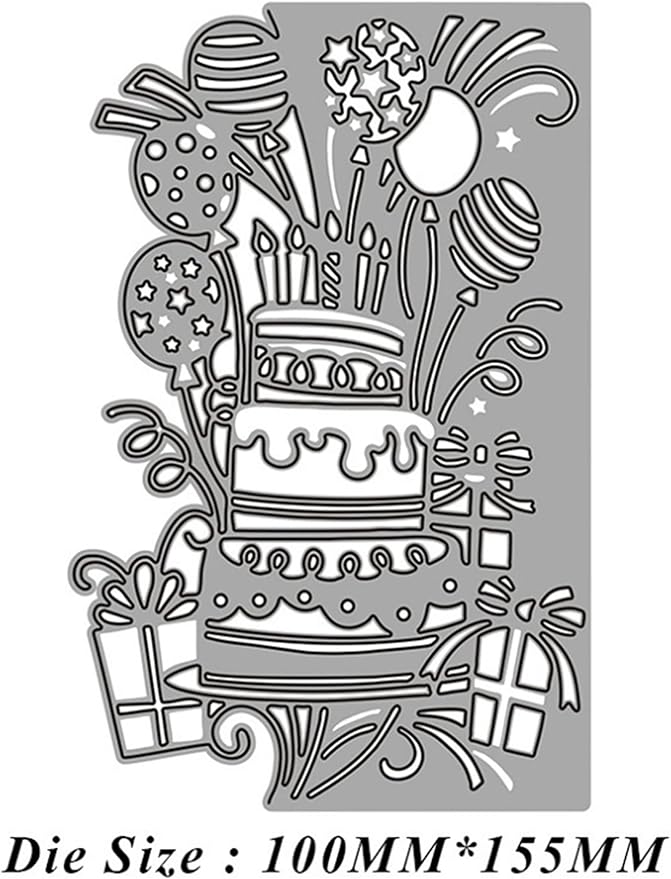 Ammsochy Cutting Dies Metal Stencils Scrapbooking Tools DIY Craft Carbon Steel Embossing Template for Paper Card Making Album Arts Crafts Supplies (Cake lace)