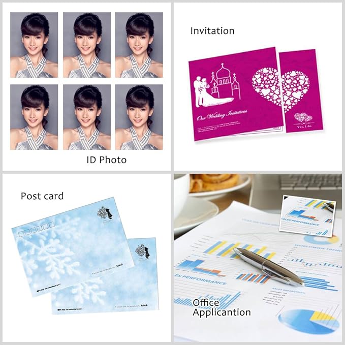 Uinkit 100 Sheets Thin Matte Presentation Paper Photo Double Sided 8.5x11 38lb 140gsm Printable on Both Sides Brochure Photos Picture Poster Playbill Flyer 6.5 Mil Coated for laser and Inkjet Printer