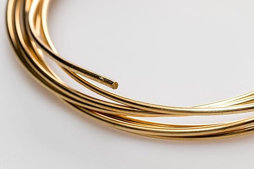 8 Gauge, Jeweler's Brass Wire, Red Brass, Round, Dead Soft, CDA #230 Alloy Jewelry Grade - 1 Ounce (1.5FT) by CRAFT WIRE