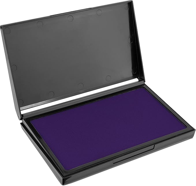 MaxMark Large Purple Stamp Pad - 4-1/4" by 7-1/4" - Premium Quality Felt Pad