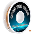 22 Gauge Copper Wire Square - 0.64mm Dead Soft Jewelry Wire, 50 Feet - Pure Copper Craft Wire for Jewelry Making, Wrapping, Beading, DIY Projects