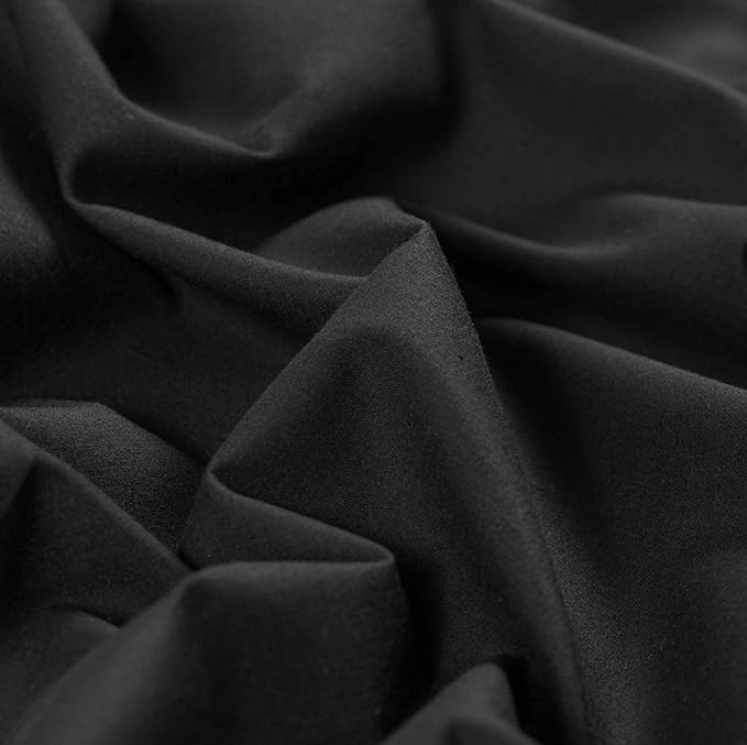 AK TRADING CO. Muslin Fabric/Textile - Draping Fabric - Black 1 Yard Medium Weight - 100% Cotton (60in. Wide)