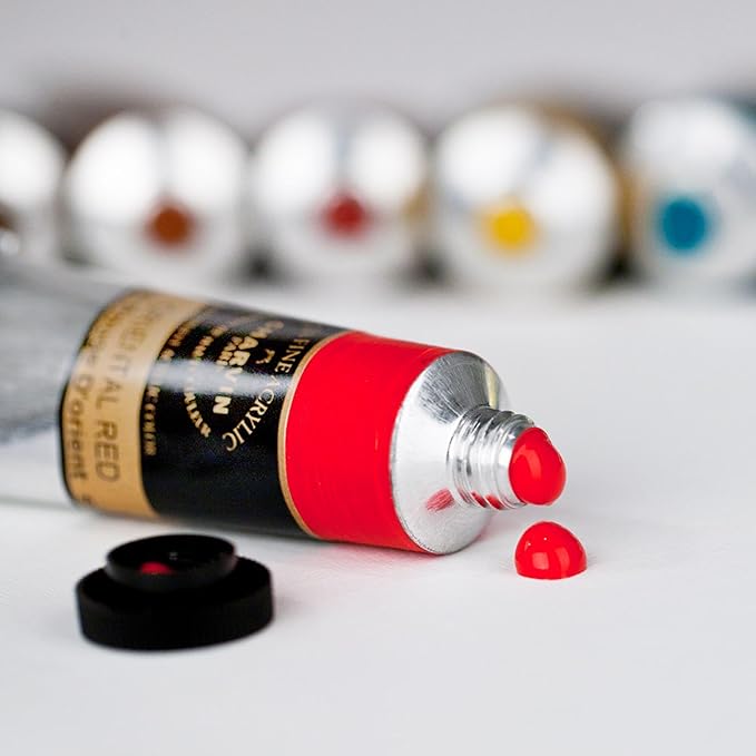 Charvin Extra Fine Professional Acrylic Paint - Quinacridone Magenta, 60ml Tube, Triple-Milled, Lightfast Pigments, Open Stock Artist Acrylic Paints in Nature-Inspired Hues