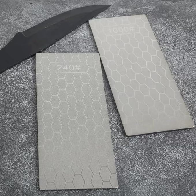 Diamond Sharpening Stone for 4 PCS Diamond Plate Honing Stone for Kitchen Sharpening Dull Knives Grindstone, 240/400/600/1000 Grit