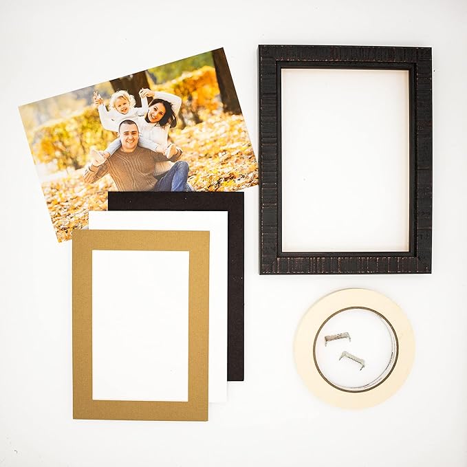 8x10 Mat Bevel Cut for 5x8 Photos - Acid Free Rattan Beige Precut Matboard - For Pictures, Photos, Framing - 4-ply Thickness