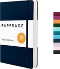 PAPERAGE Lined Journal Notebook, (Navy), 252 Pages, Medium 5.6 in x 8 in - 100 GSM Thick Paper – Hardcover Journaling Notebook for Work, School & Note Taking