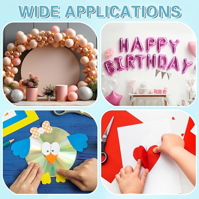 UPINS Glue Points Dots, 1500Pcs Balloon Glue Adhesive Dots, Double Sided Removable, 10mm