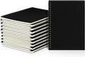 Yahenda 18 Pcs Spiral Notebook Bulk A5 Journal Lined 8.3'' x 5.5'' Writing Composition Paper Small Notepad Subject Notebook for Students Office Business Back to School Supplies (Black Color)