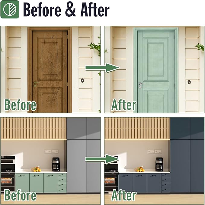 DWIL Matte Finish Furniture Paint - 5 Oz Wood Paint for Cabinets, Doors, Tables, and Dressers Refinishing - Water-Based, Non-Toxic & Odorless, Easy to Apply(Bronze blue)-Trial Pack