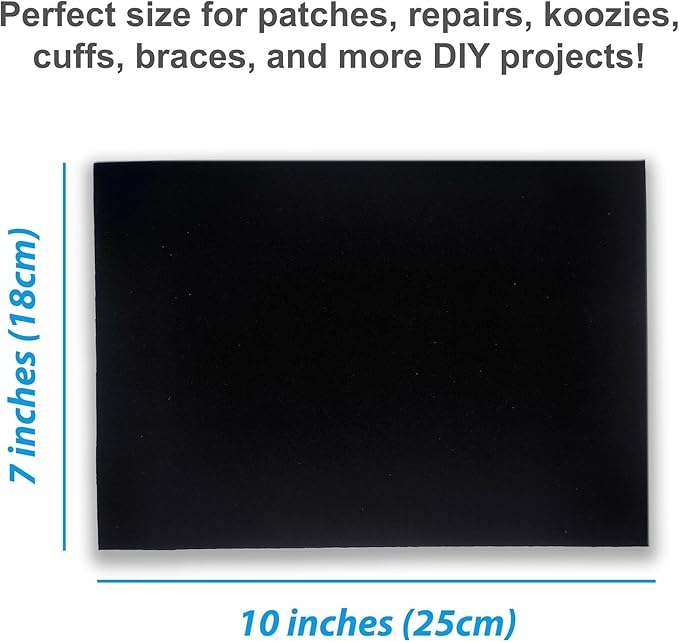 Neoprene Fabric Assortment Sample Patch Sheet Packs for Sewing Material Wetsuit Repair (3 Pack, 1mm Red)