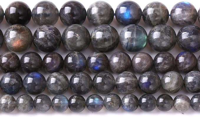 6mm 60pcs AAA Natural Labradorite Gemstone Beads for Jewelry Making Crystal Energy Stone Healing Power DIY Bracelet Necklace 15"