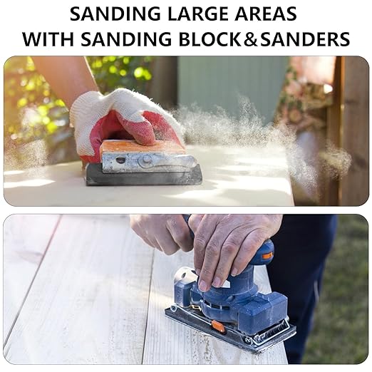 180 Grit Sandpaper, 9 x 11 Inch Wet Dry Sand Paper Hand Abrasive Sanding Sheets for Wood Metal Automotive Sanding and Polishing, Coarse - 10 Sheets