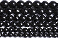 10mm 41pcs Natural Black Agates Onyx Stone Beads Smooth Round Loose Spacer Beads for Jewelry Making DIY Bracelets 15" (Black Agate, 10mm)