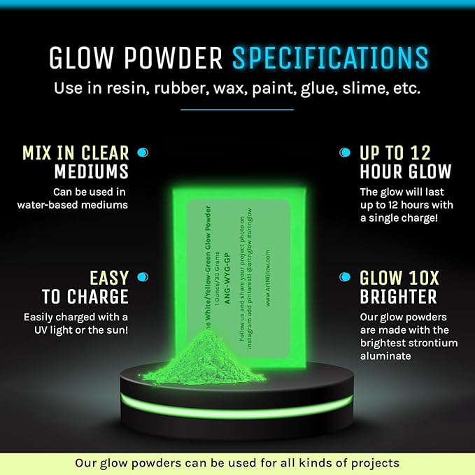Glow in The Dark Pigment Powder - Neutral and Fluorescent Color for Art Painting, Fine Art, Nail Art Paint, and DIY Crafts - Non-Toxic, Long Lasting - Fluorescent Pink -(120 Grams/4 Ounces)