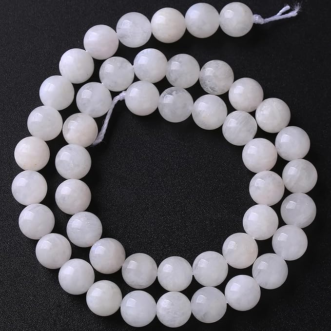 10mm 36pcs Natural Moonstone Stone Beads for Jewelry Making Energy Healing Power Stone Beads DIY Bracelet Necklace Accessories 15"