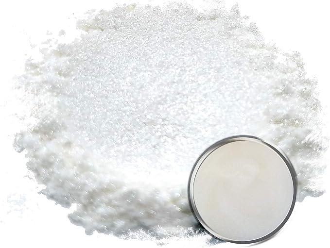 Eye Candy Pigments Premium White Mica Powder - Haku-Gan White (25gr) - for Epoxy, Resin, Soap, Paint, Woodworking, Acrylic Pouring, Bath Bombs, Fishing Lures - DIY Arts and Crafts Additive