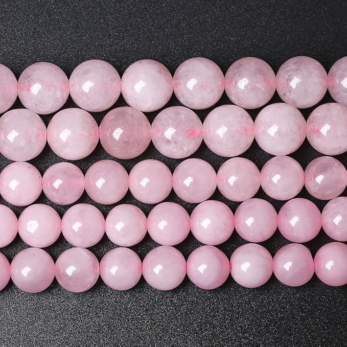 180pcs 4MM Natural Rose Quartz Stone Energy Healing Beads Round Loose Beads for Jewelry Making Bracelet Necklaces 2 Strands 32"