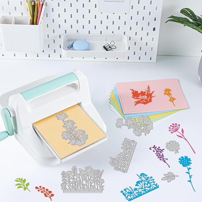 31PCS Flower Metal Die Cuts Wildflower Metal Cutting Dies Flower Leaf Shape Embossing Scrapbooking Cuts Stencil Leaves Embossing Paper Dies for Card Making Album Decorative