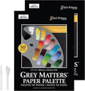 Jack Richeson Grey Matters Disposable Paper Palette 12” x 16”, 2 Pack, Includes 2 Palette Knives