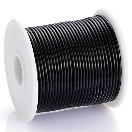 12 Gauge Black Aluminum Craft Wire (105FT) - Anodized for Jewelry Making, Beading Floral, Plant Gardening, Sculpting & Modeling Craft Wire (Black #10, 2mm)
