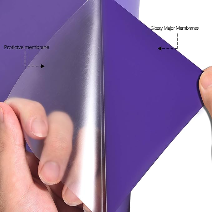RENLITONG Purple HTV Iron on Vinyl 12Inch by 10ft Roll Heat Transfer Vinyl for T-Shirt HTV Rolls for All Cutter Machine - Easy to Cut & Weed for Heat Transfer Design