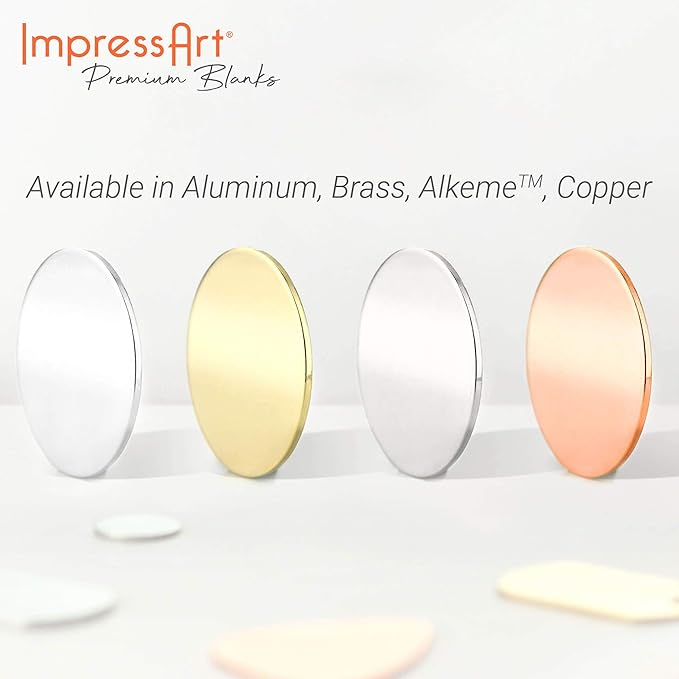 ImpressArt - Premium Metal Stamping Rectangle Blanks for Metal Stamping and Jewelry Making (24 Pack) (11/16" x 1 1/4" Rectangle w/Hole, Copper)