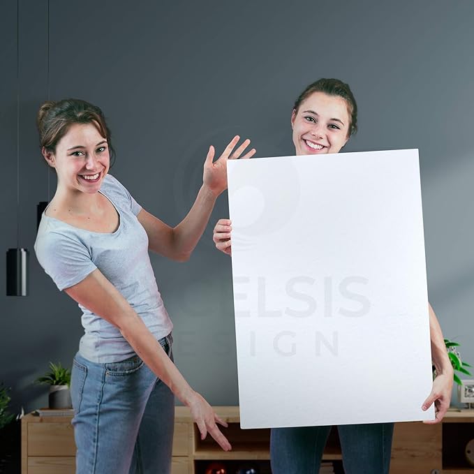 White Foam Board 20 x 30 x 1/8" (3mm) Inch, 15 Pack Acid-Free Foam Core Poster Board Sheets for Art, Crafts, Presentation, Vision Board, Signboard, and Party Decorations